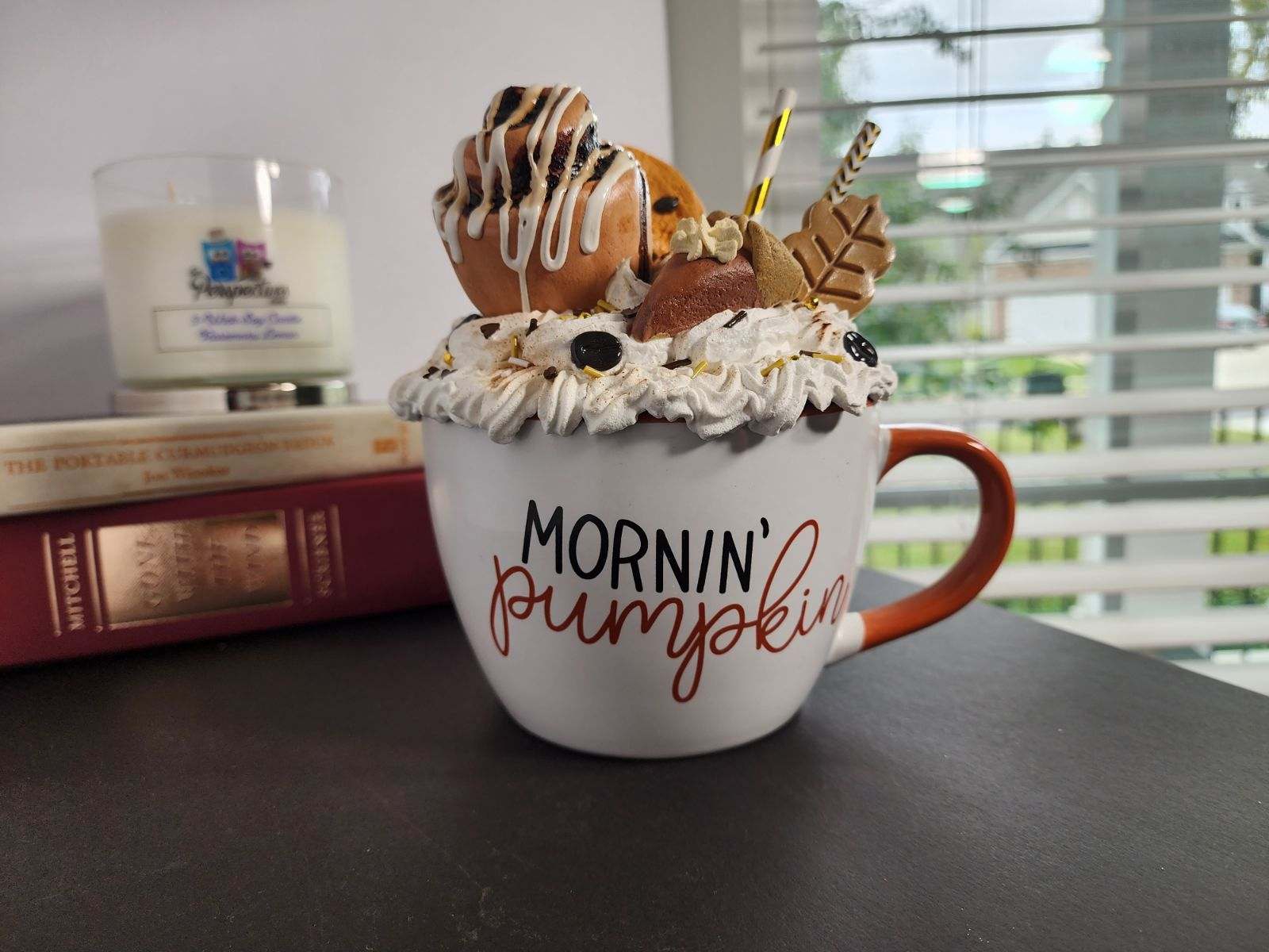 Click here to view Mornin Pumpkin Fake Bake Mug by  