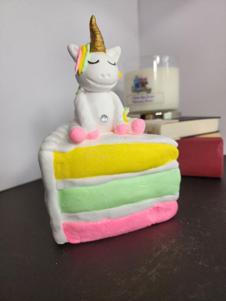 Click here to view Unicorn on Pastel Cake Slice by  